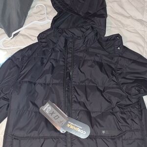Black Hooded Puffer Jacket